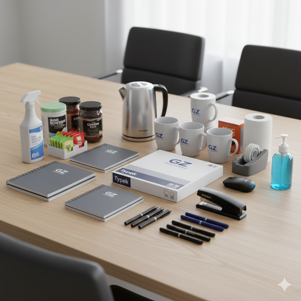 Office Stationery, Paper, and Cleaning Supplies